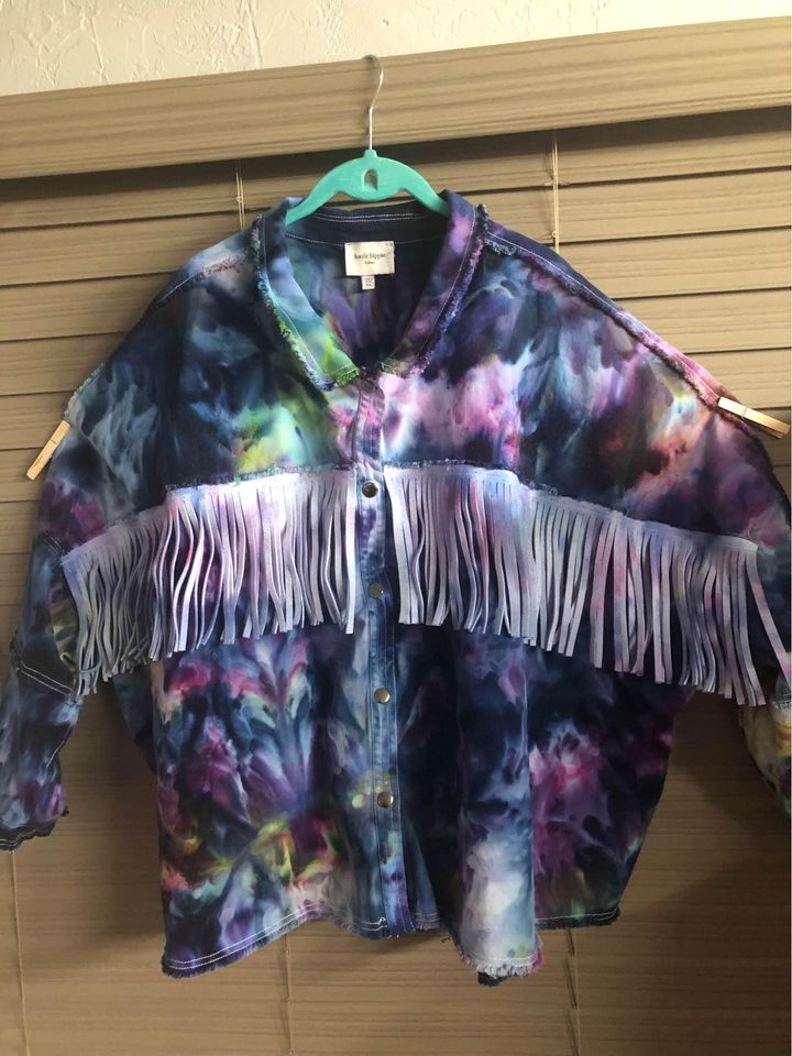 Tie Dye Hand Dyed Haute Hippie Tribe Jacket (QVC) 3X